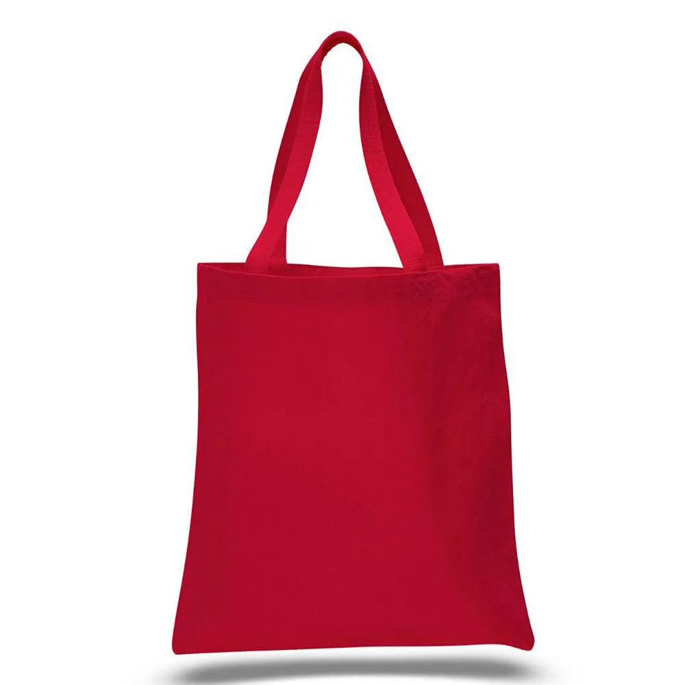 12 Oz. Colored Canvas Simple  Tote Bag Printed with a Customizable MIX COLLECTION Design