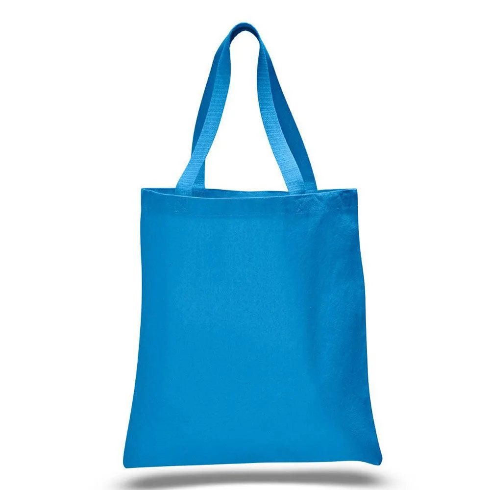 12 Oz. Colored Canvas Simple  Tote Bag Printed with a Customizable MIX COLLECTION Design