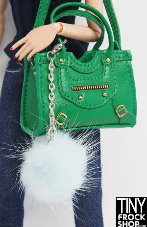 12" Fashion Doll Fur Pom Pom Handbag Charms by Pam Maness - 2 Colors