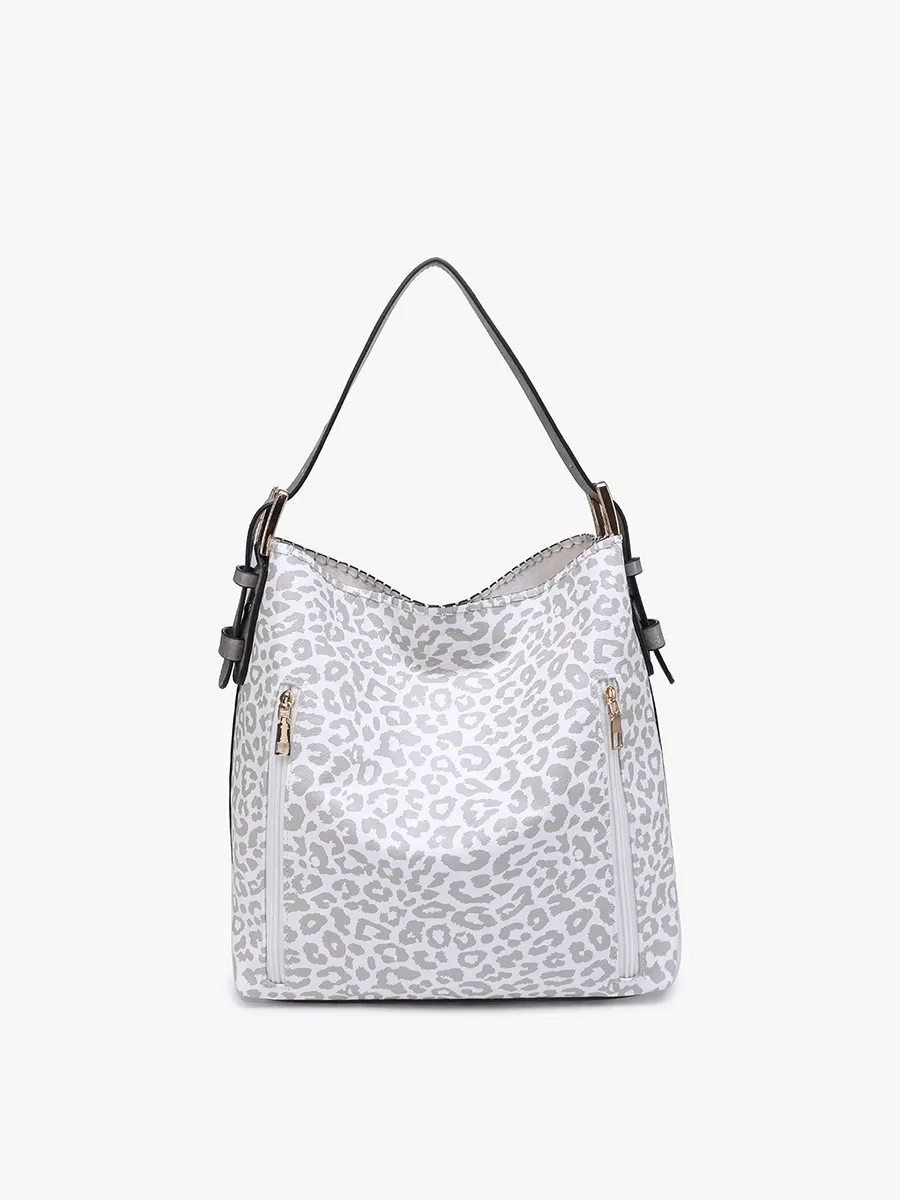 Alexa Cheetah 2-in-1 Hobo Bag w/Dual Zip Compartment