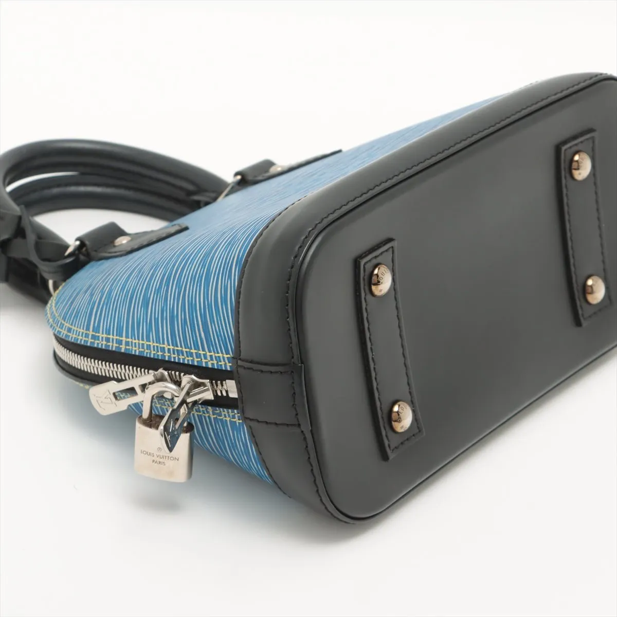 Alma BB Epi Leather Denim Blue Bag