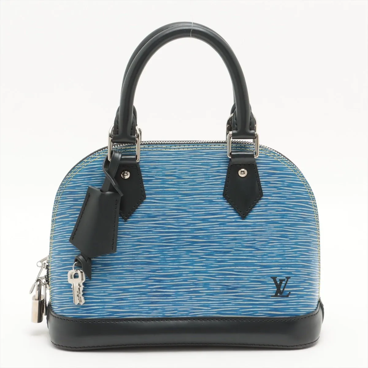 Alma BB Epi Leather Denim Blue Bag