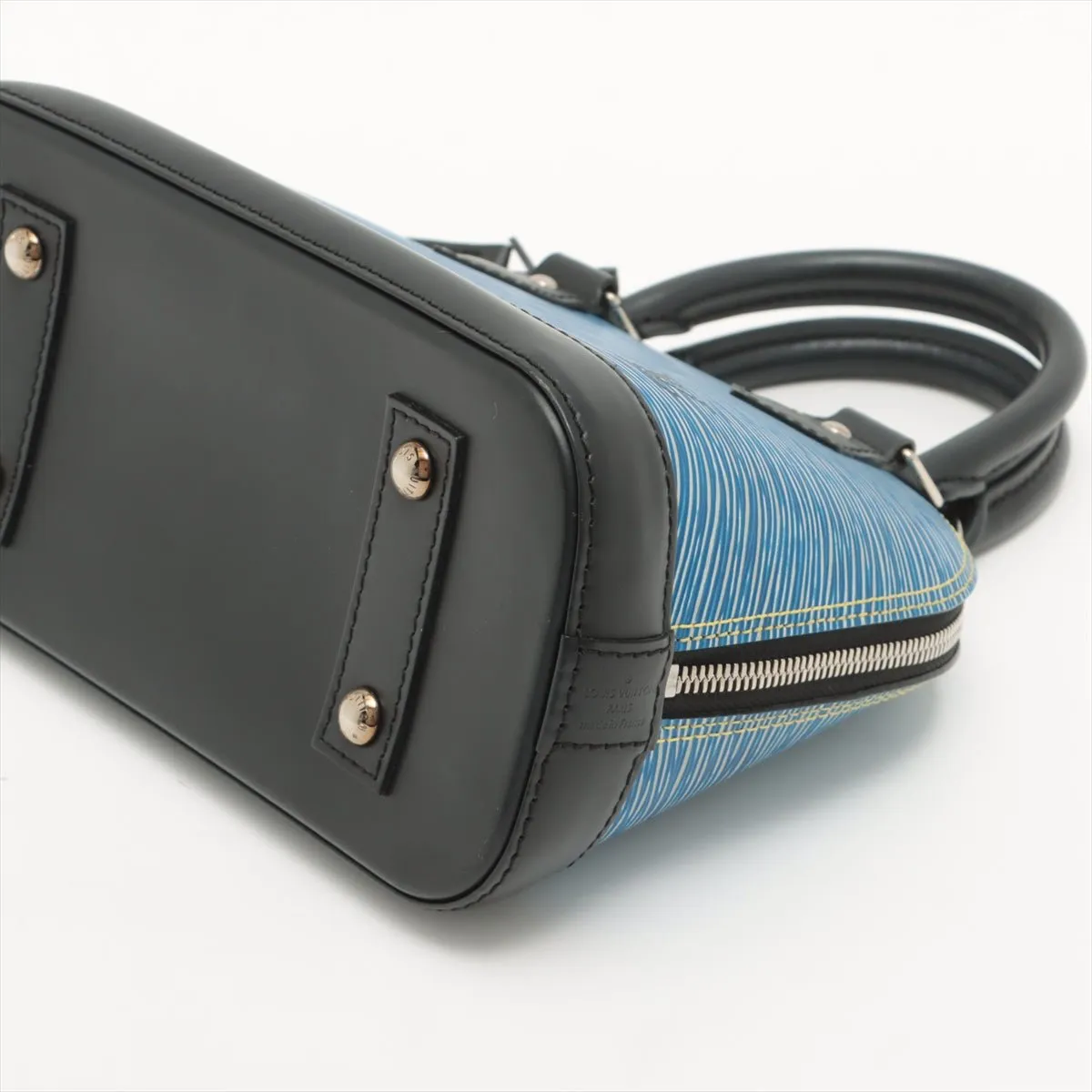 Alma BB Epi Leather Denim Blue Bag