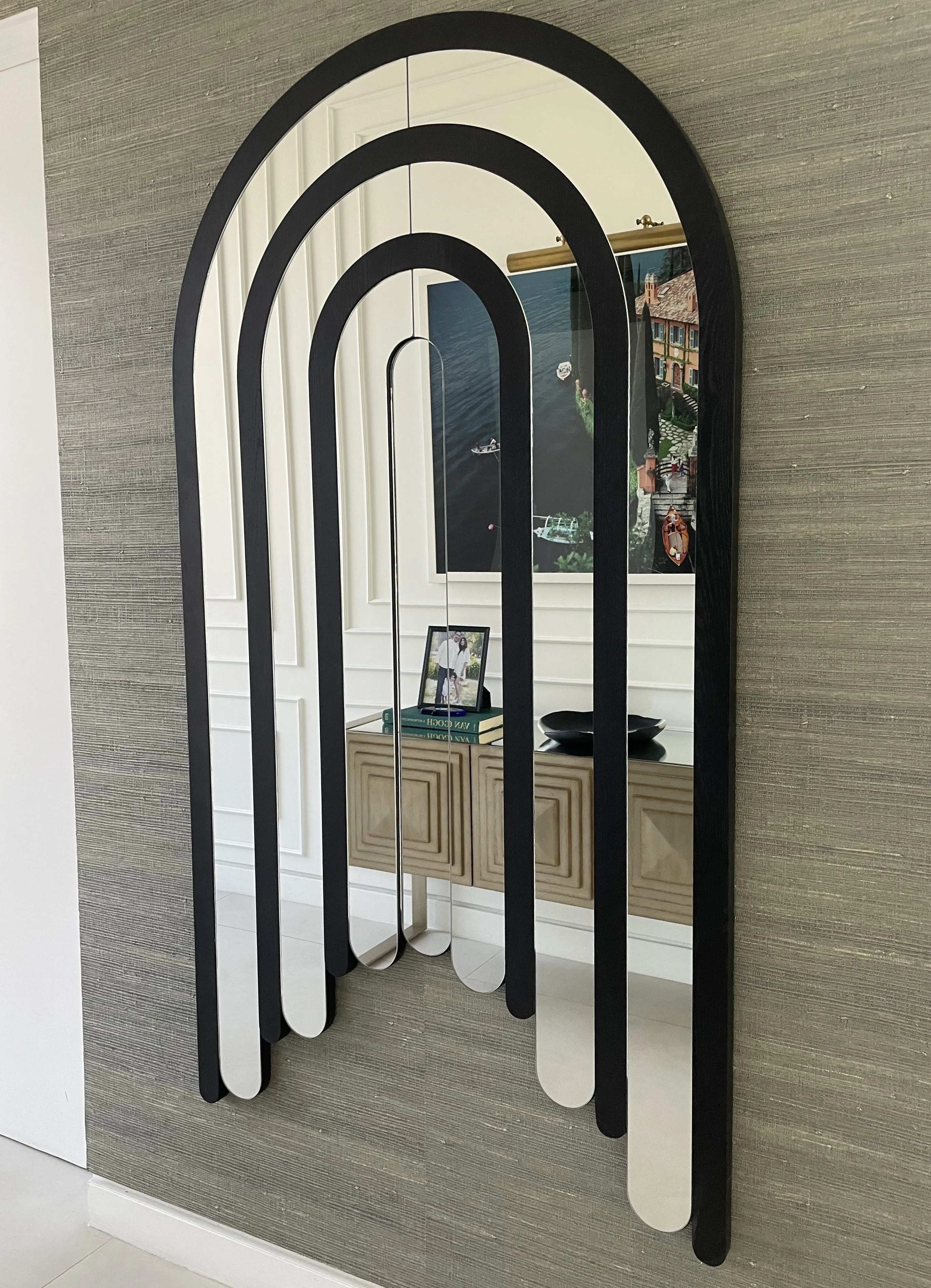 Arc 72 inch Full Length Black Mirror/ Mirrored Wall Art