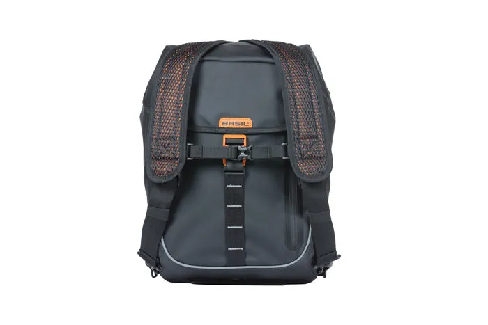 Basil Miles Tarpulin Daypack Bicycle Bag 17L Black Orange