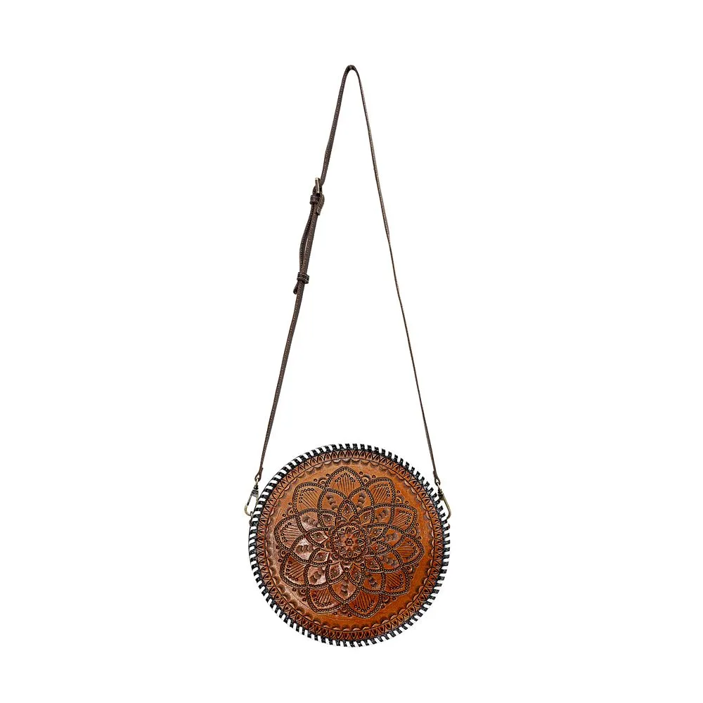 Boho Brown Round Bag by Myra Bag