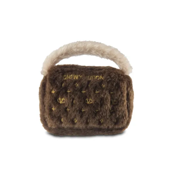 Brown Chewy Vuiton Bag Dog Toy