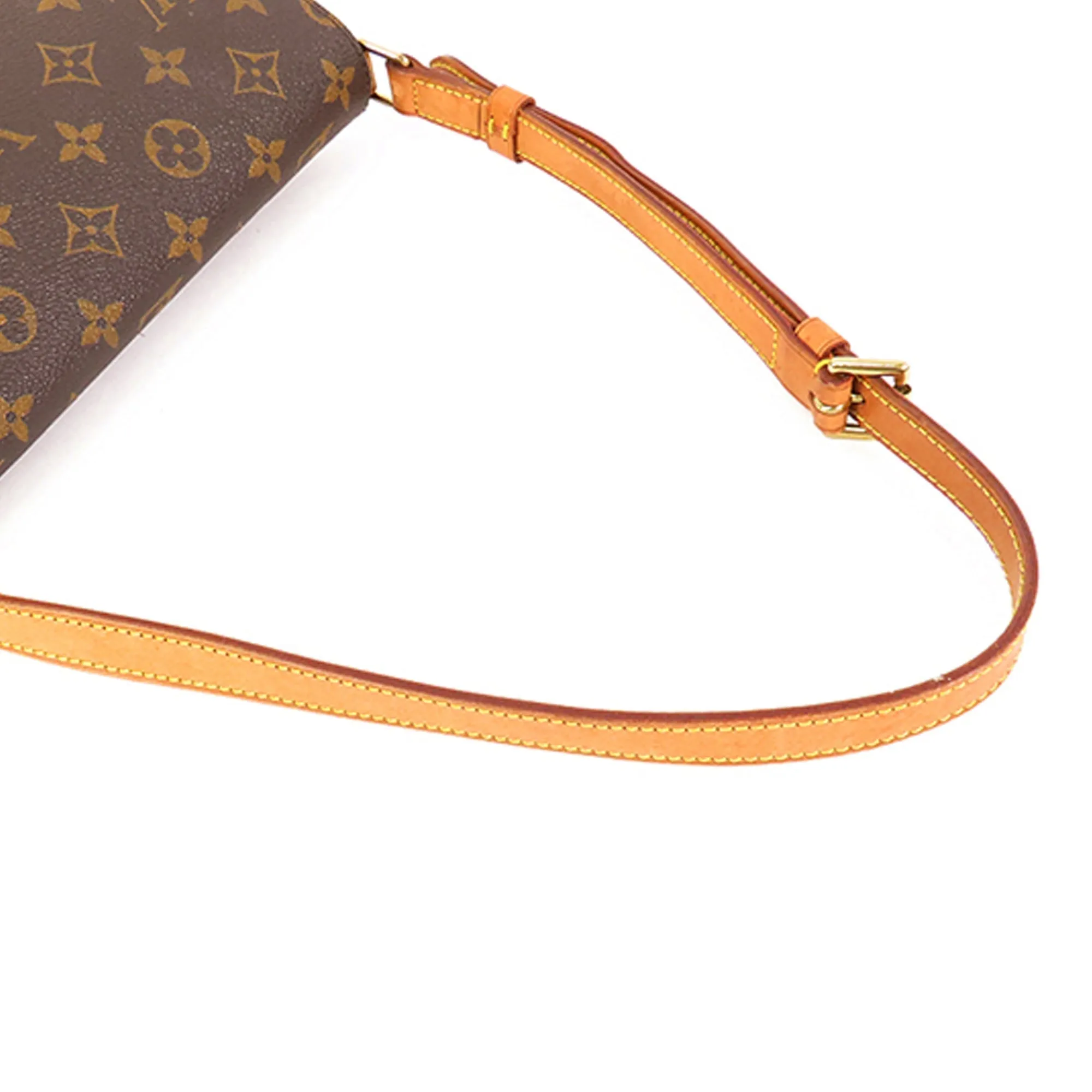 Brown Louis Vuitton Monogram Musette Tango Long Strap Crossbody Bag