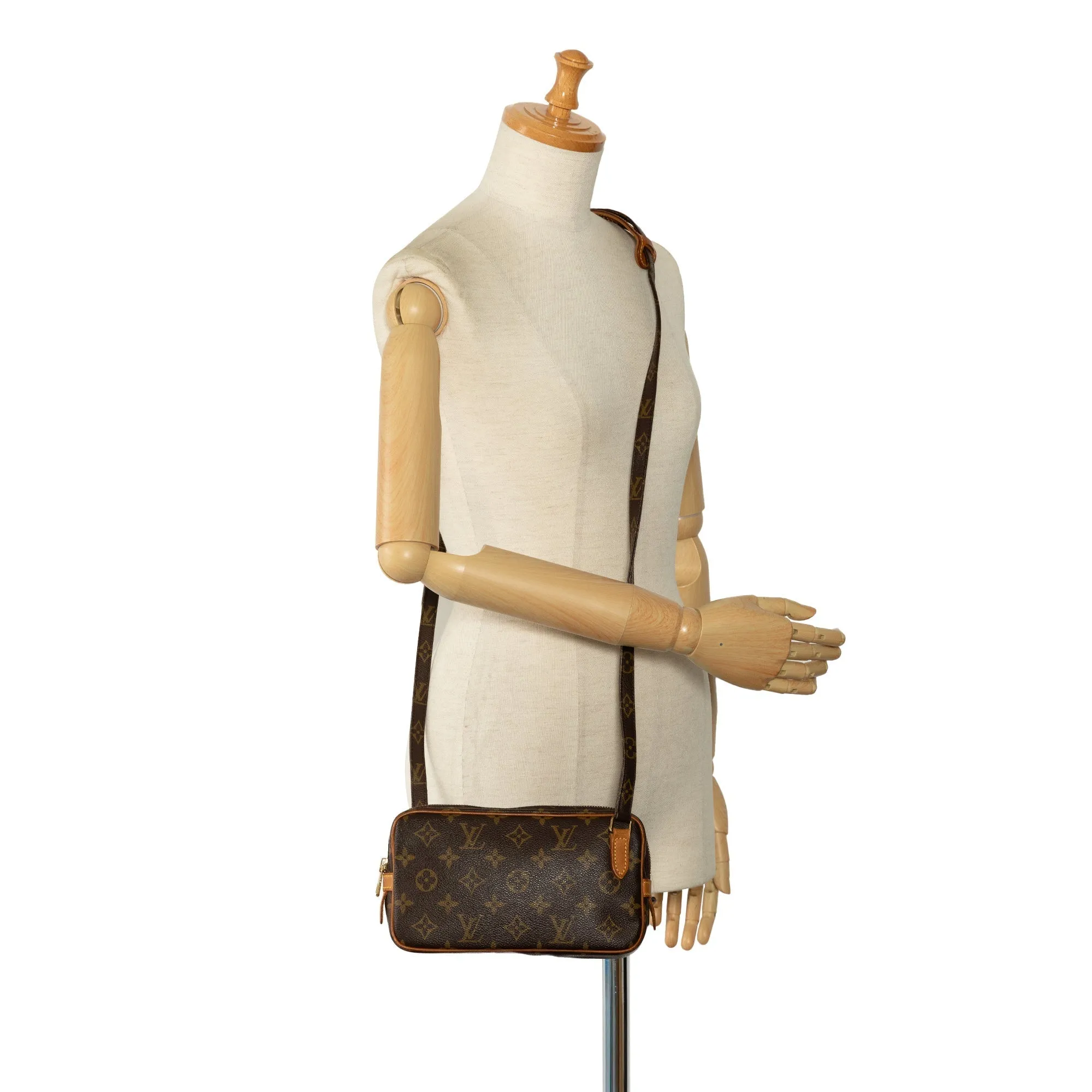 Brown Louis Vuitton Monogram Pochette Marly Bandouliere Crossbody Bag