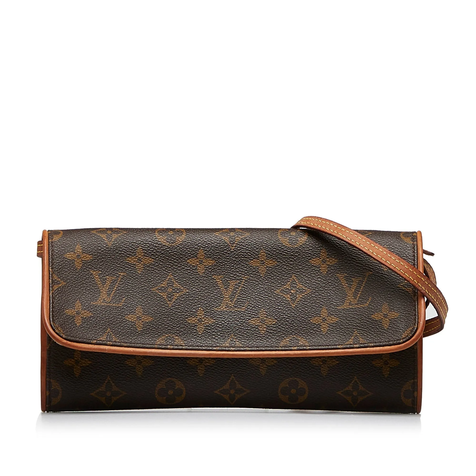 Brown Louis Vuitton Monogram Pochette Twin GM Crossbody Bag