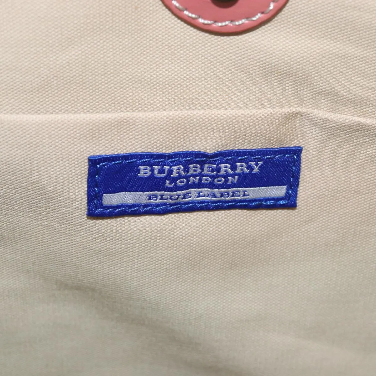 BURBERRY Blue Label Tote Bag Canvas Beige Pink  79558