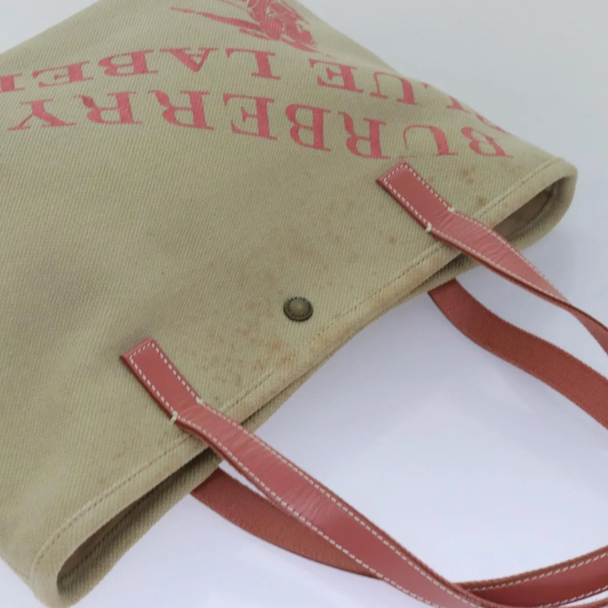 BURBERRY Blue Label Tote Bag Canvas Beige Pink  79558