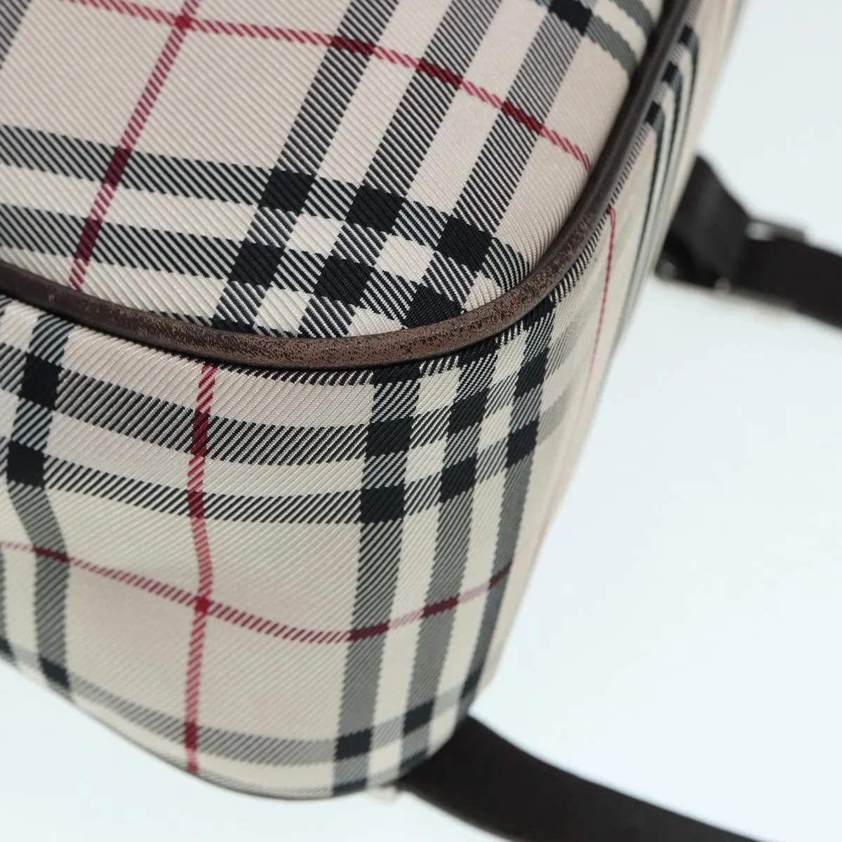 BURBERRY Nova Check Backpack Nylon Beige Silver  ep5418