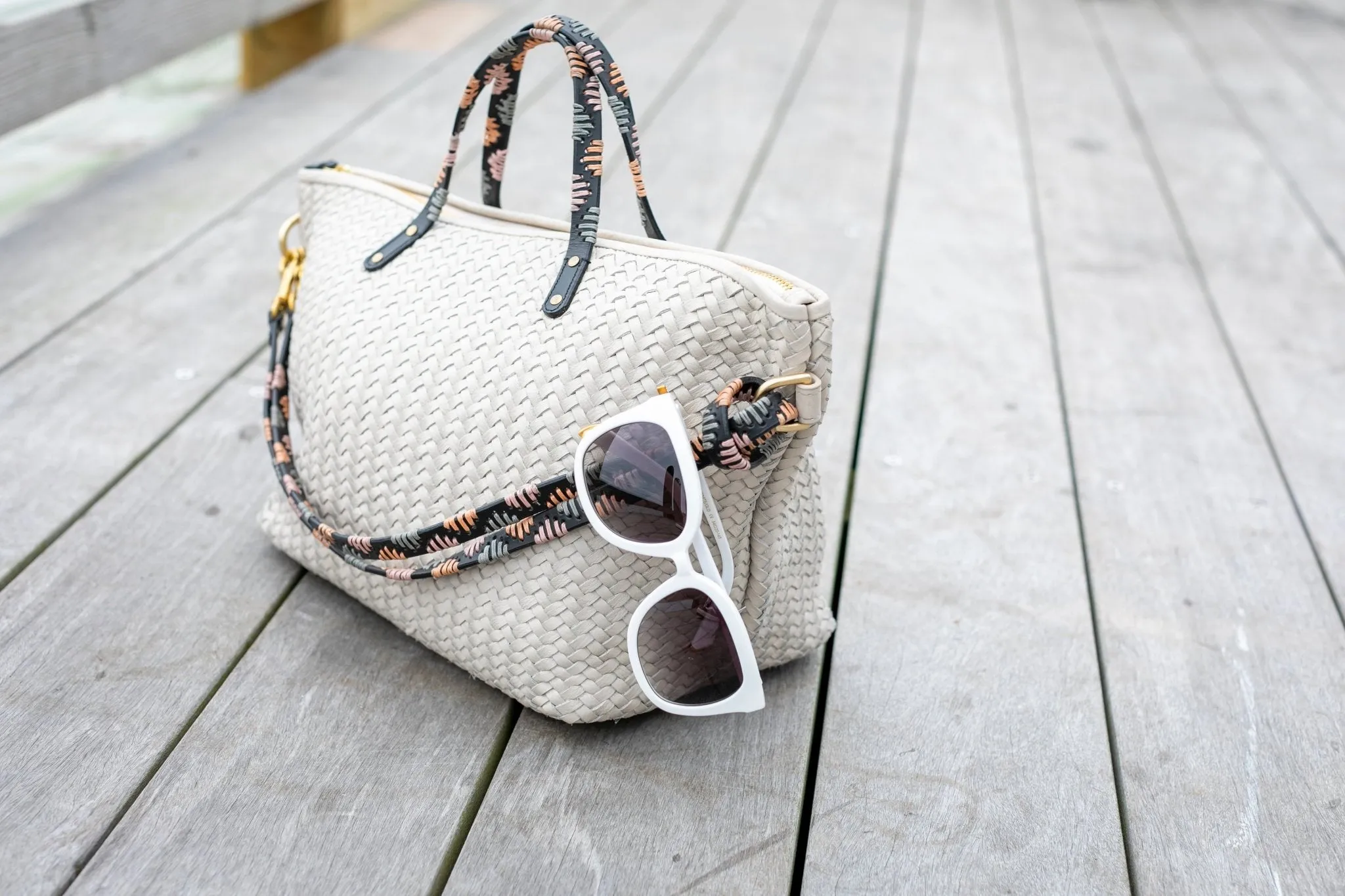 Chalk Woven Devon Bag