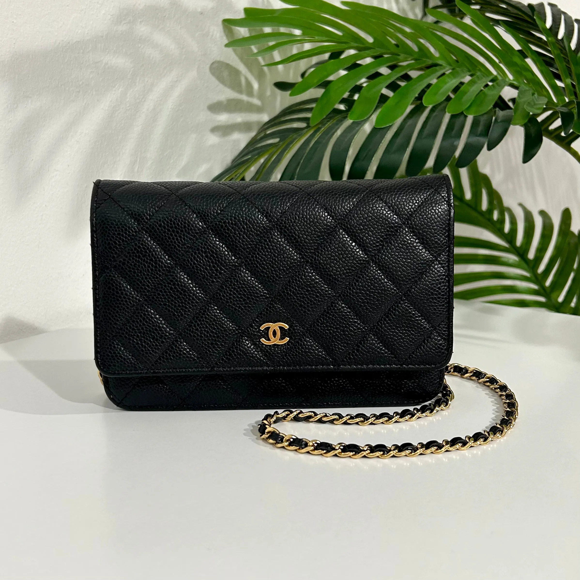 Chanel Black Caviar WOC