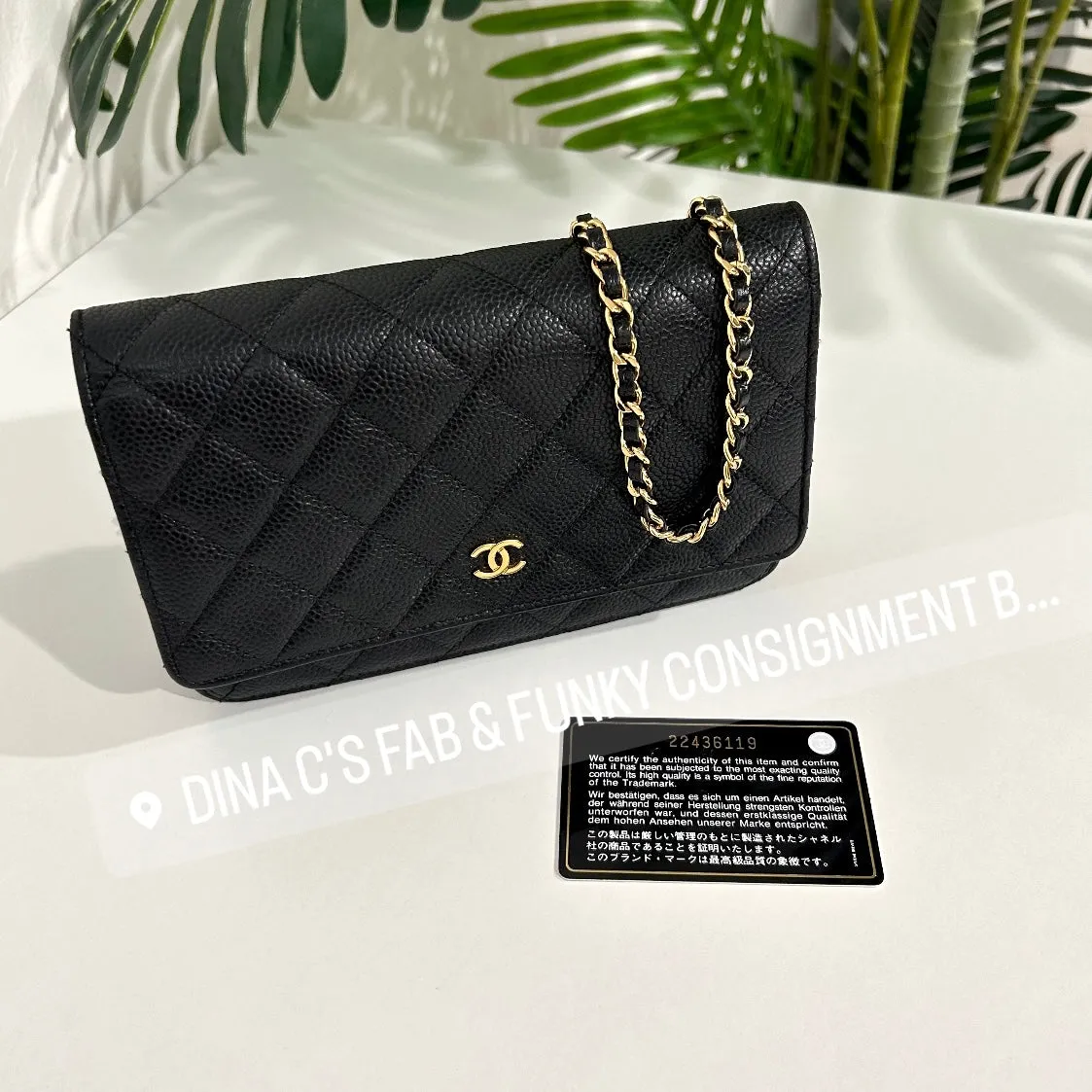 Chanel Black Caviar WOC