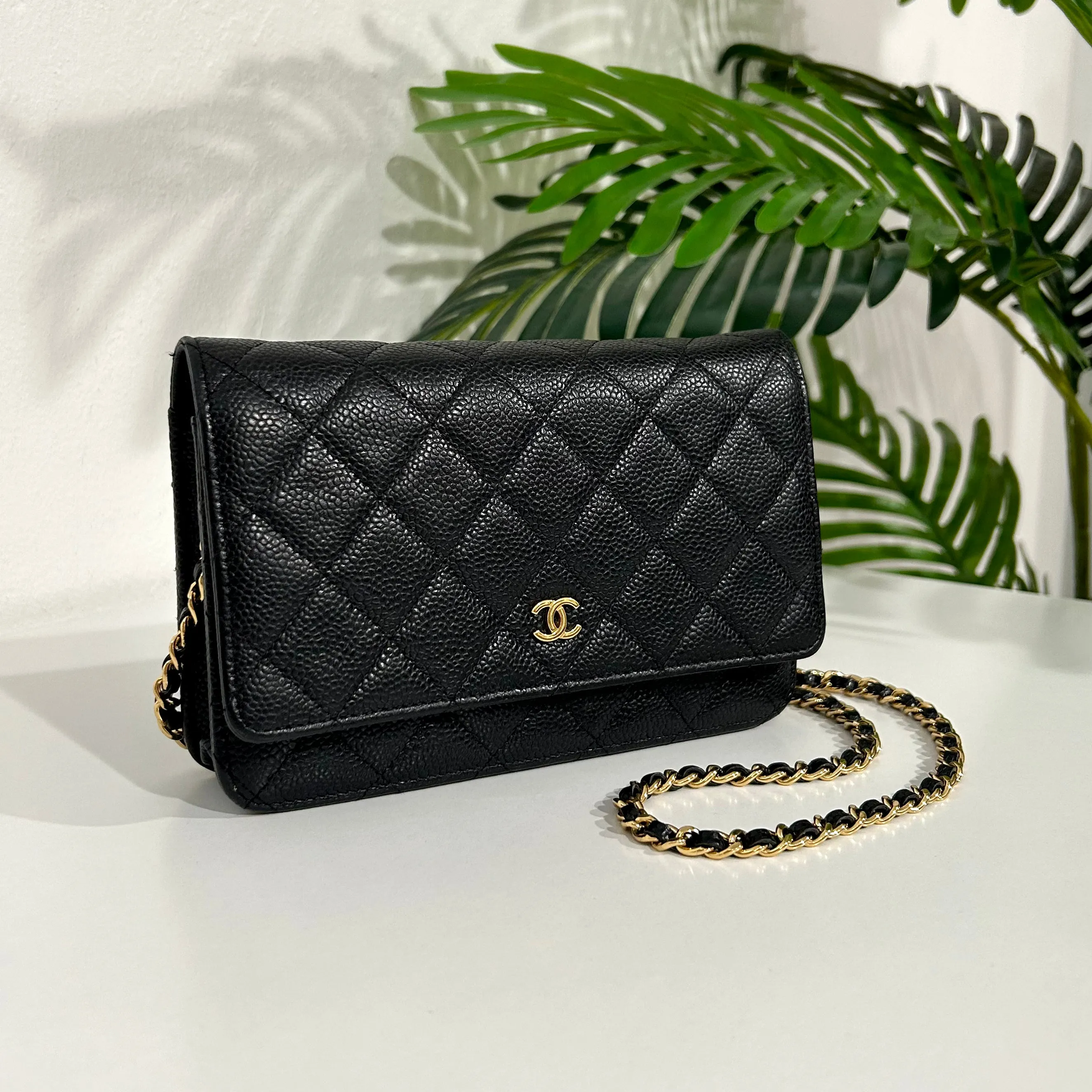 Chanel Black Caviar WOC