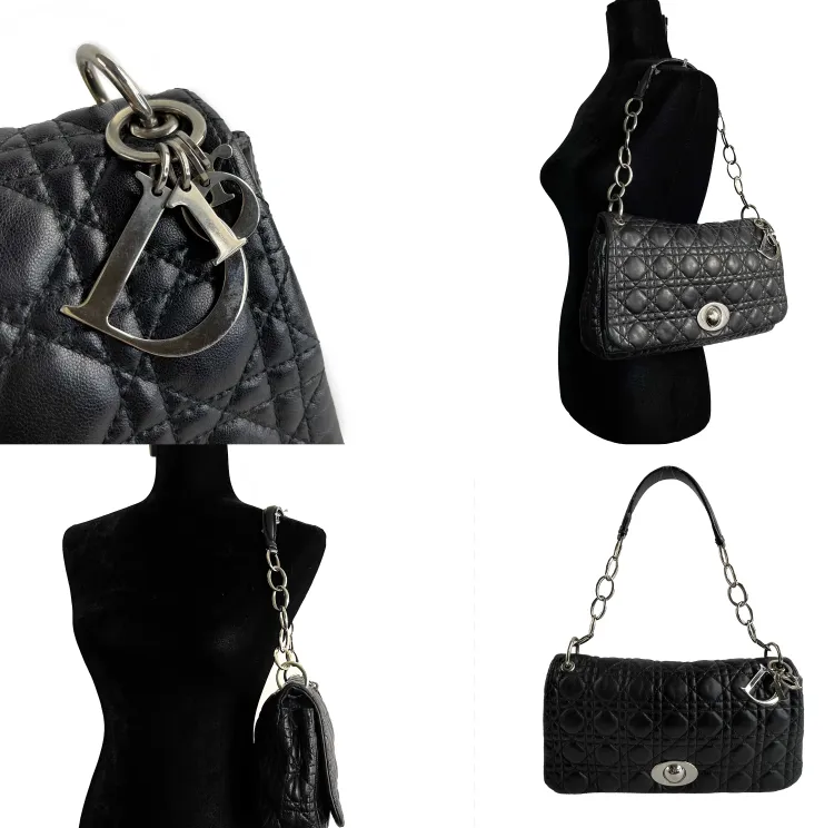 Christian Dior Lambskin Rendezvous Cannage Small