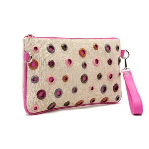 clutch and cross bag - pink