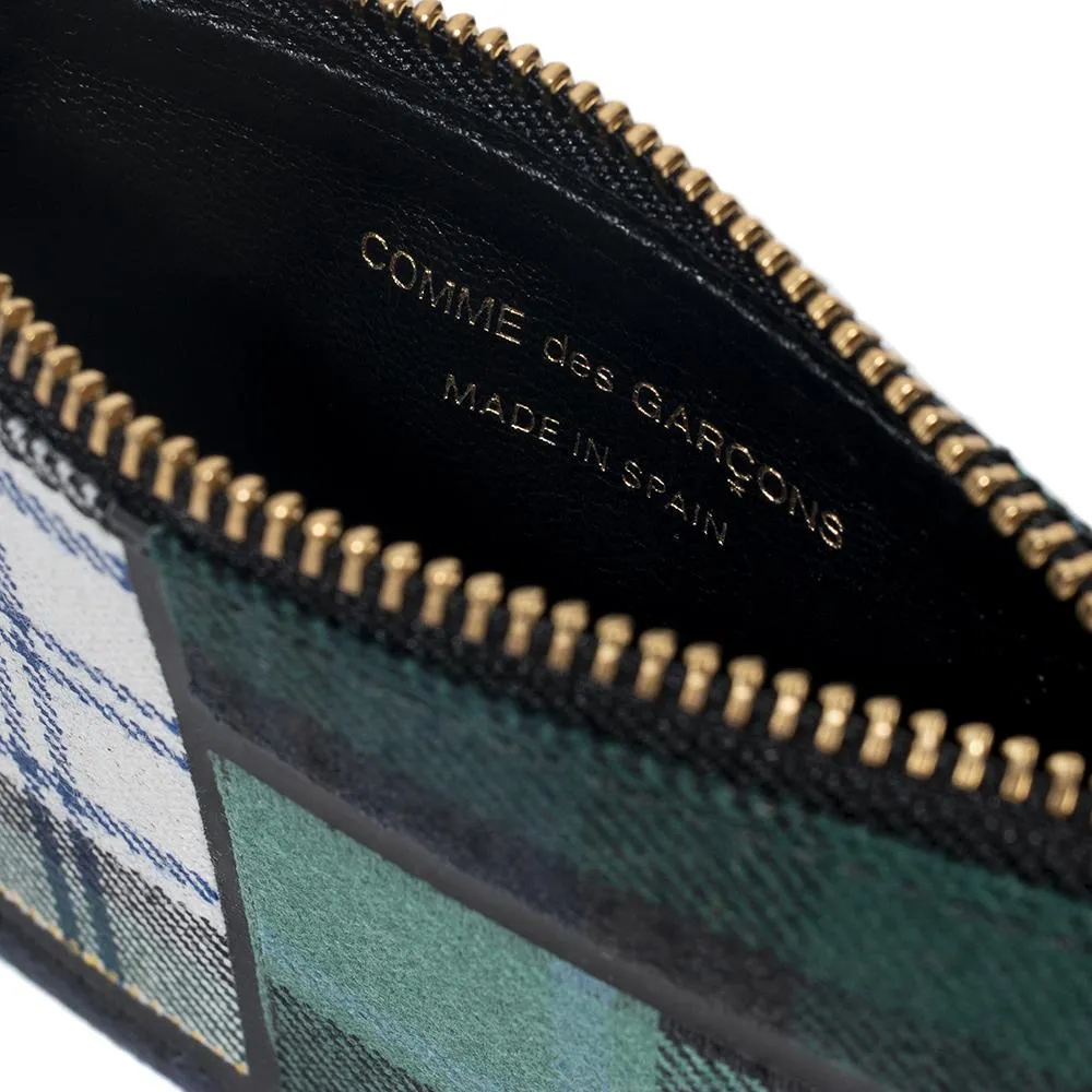 COMME des GARÇONS SA8100 Tartan Patchwork Classic Wallet / Green