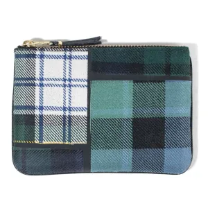 COMME des GARÇONS SA8100 Tartan Patchwork Classic Wallet / Green