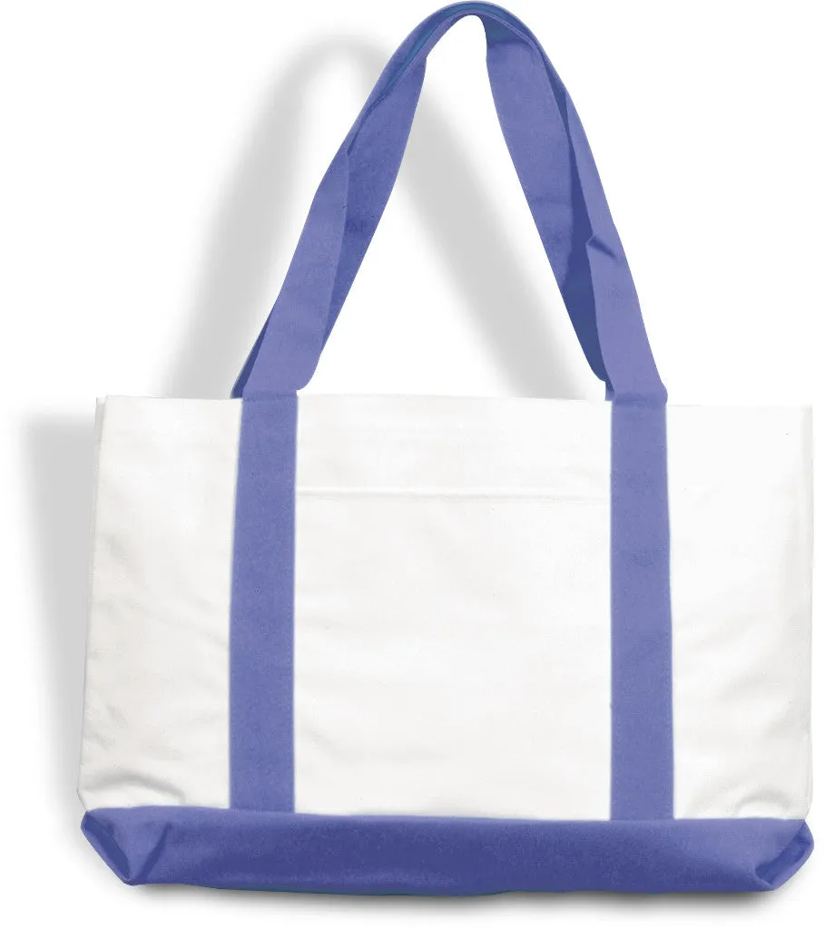 cruiser tote bag - white/navy Case of 48