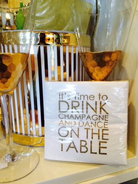 Drink Champagne & Dance Napkin (20147)