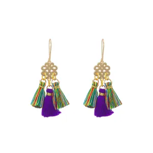 Earrings - Mini Tassel - Tropical Bird