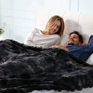 Faux Fur and Sherpa Shaggy Blanket