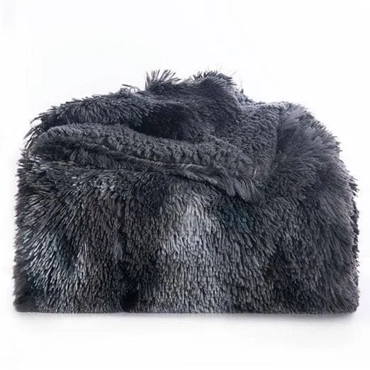 Faux Fur and Sherpa Shaggy Blanket