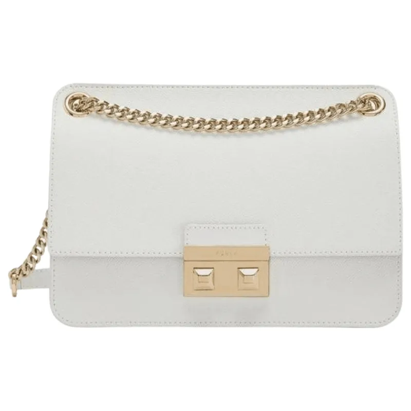 Furla Bella Small Crossover Bag - Talco White