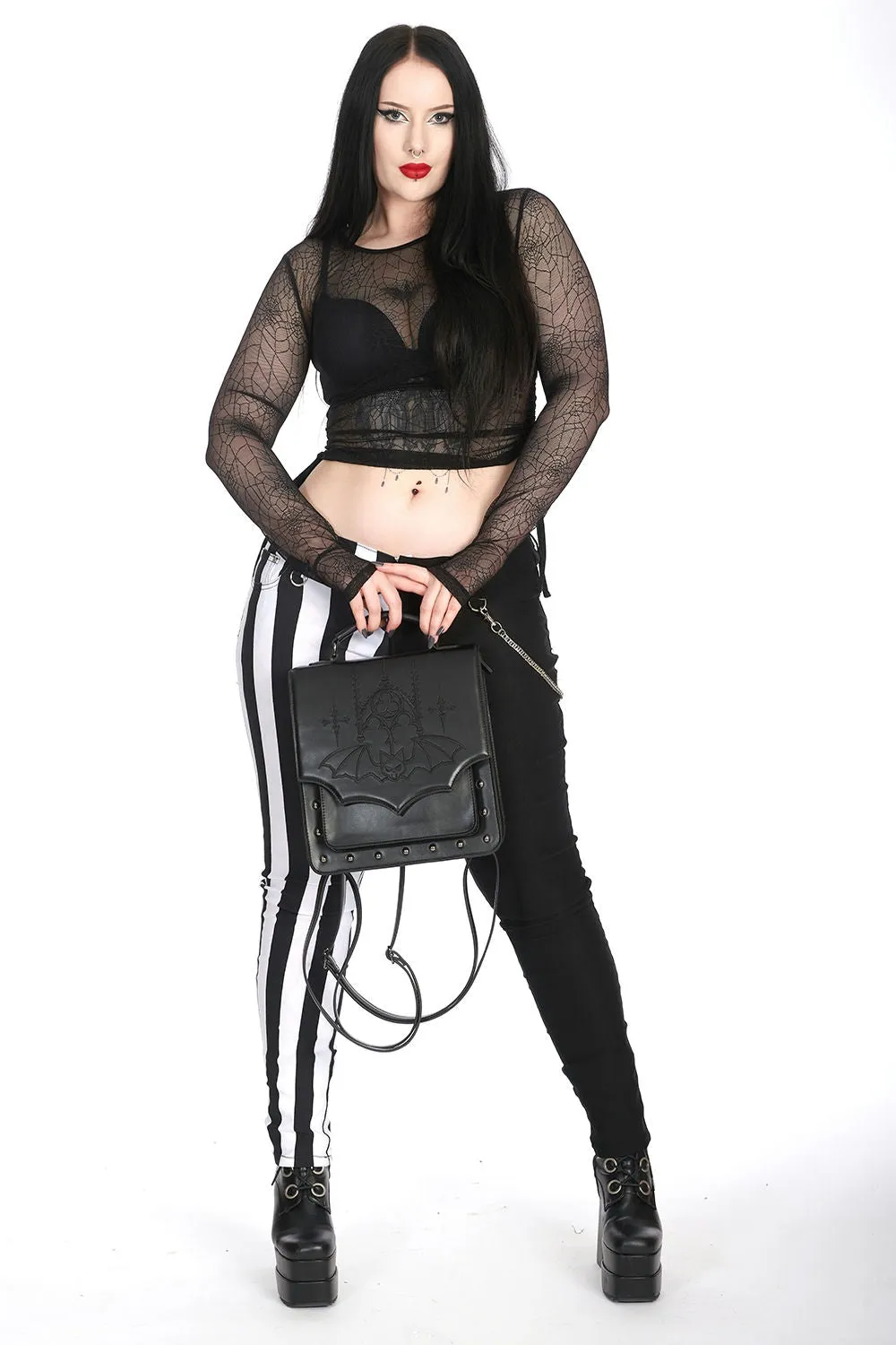 Gothic Bat - Embroidered Backpack with Inchangeable Straps