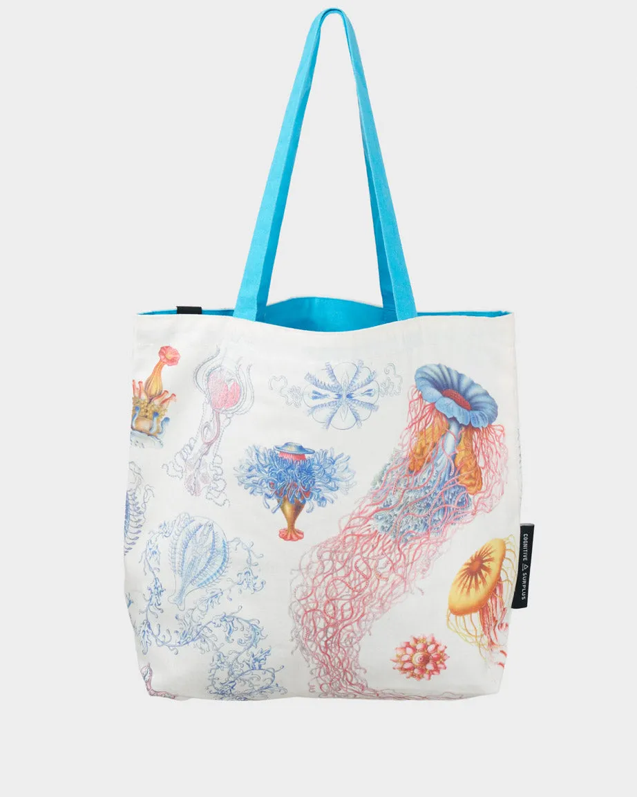 Haeckel Jellyfish Canvas Shoulder Tote