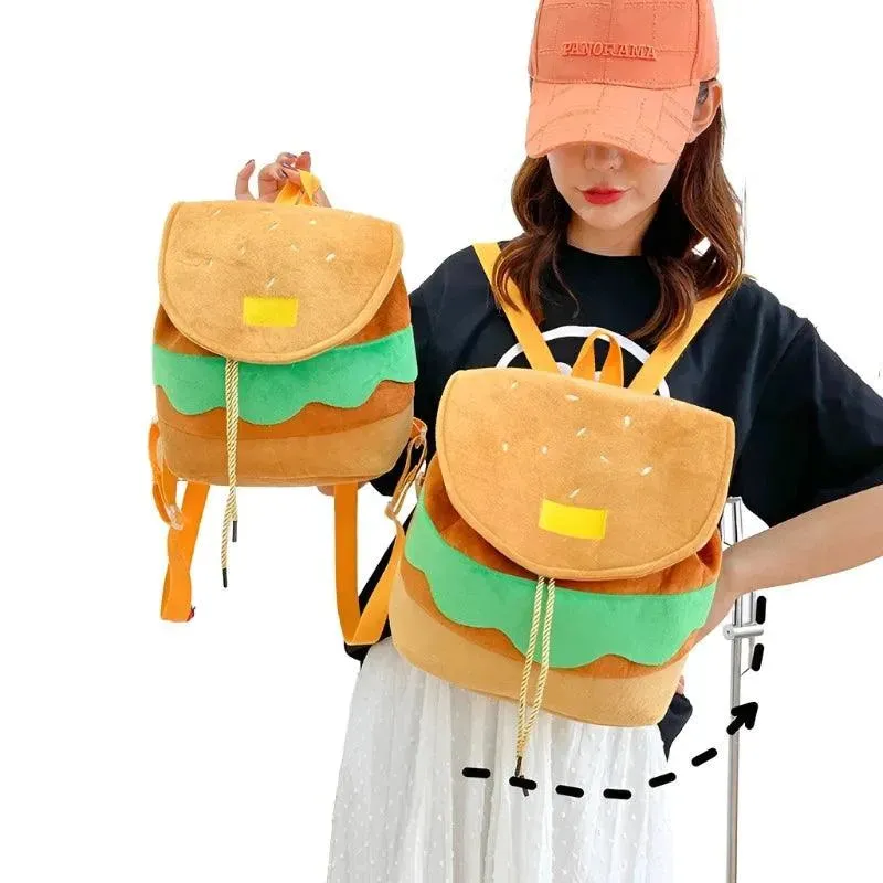 Hamburger Shape Drawstring Backpack