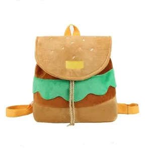 Hamburger Shape Drawstring Backpack