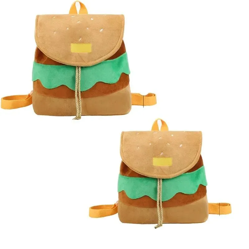 Hamburger Shape Drawstring Backpack