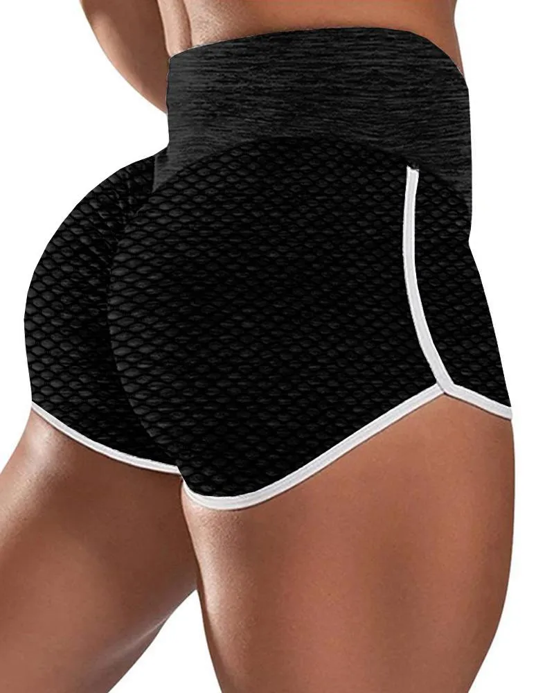 High Waist Colorblock Sporty Shorts