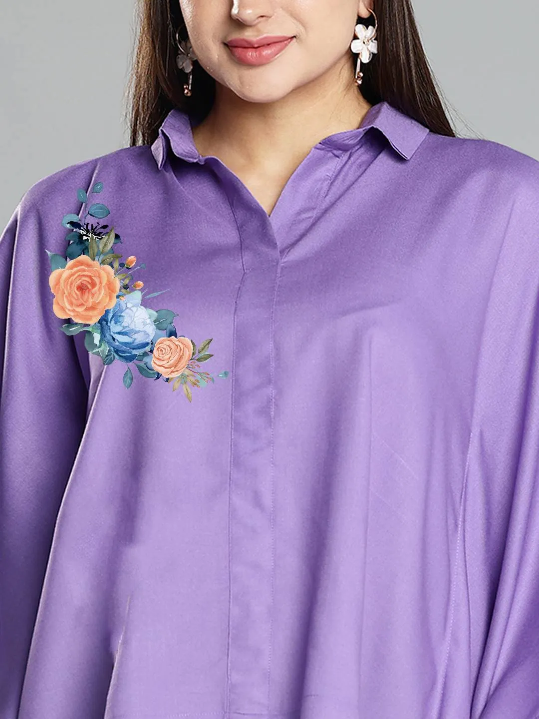 Lavender Kaftan Top - Rangeela