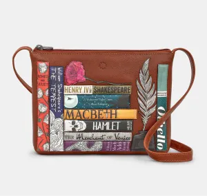 Leather Cross Body Bag: Shakespeare Bookworm