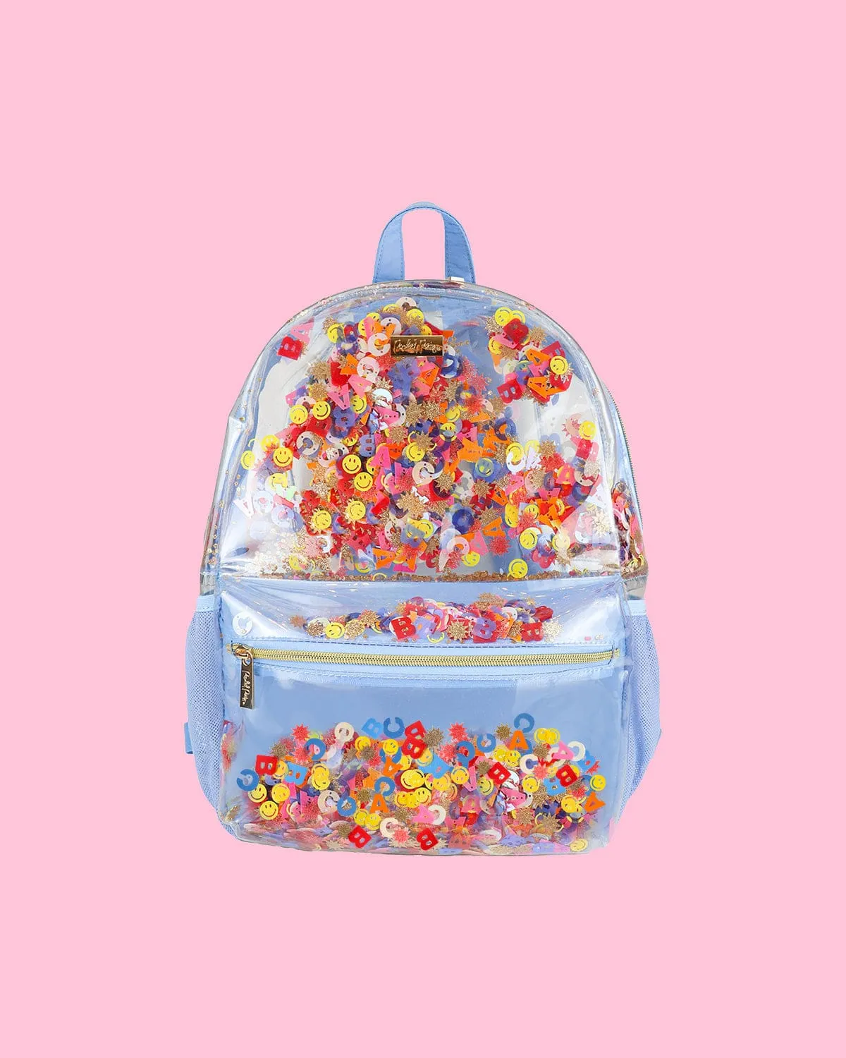 Little Letters Confetti Clear Backpack