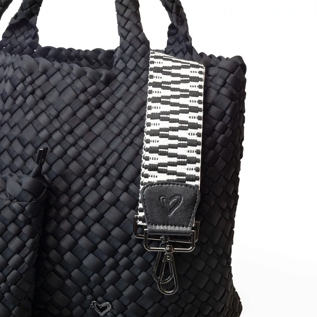 Stylish Black Onyx Large Woven Tote Bag for Everyday Use