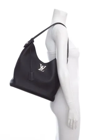 Louis Vuitton Black Lockme Hobo Handbag