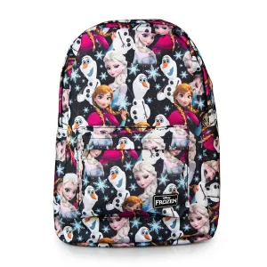 Loungefly Frozen Elsa, Anna and Olaf All Over Print Backpack