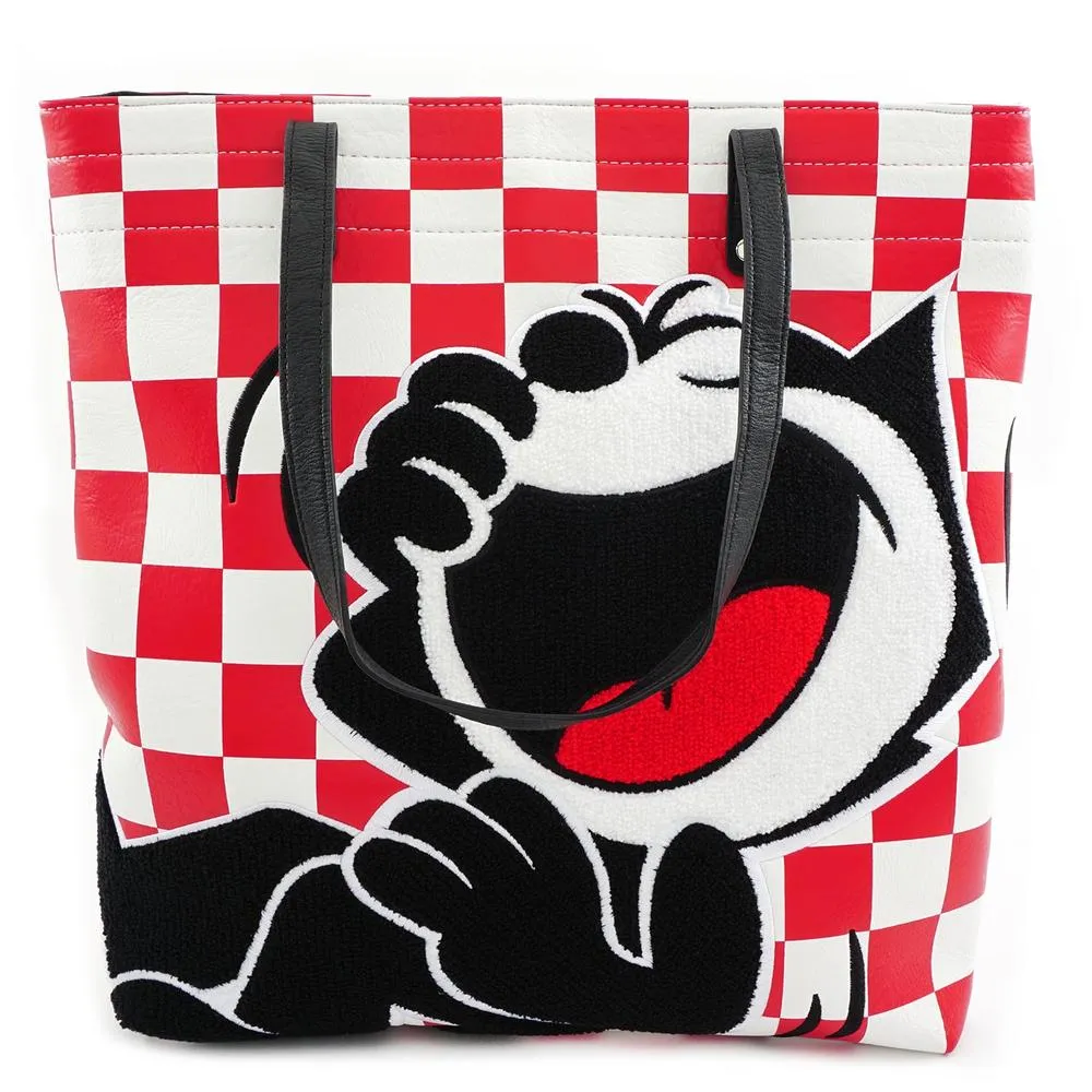 LOUNGEFLY X FELIX THE CAT 100TH ANNIVERSARY CHENILLE PRINT TOTE BAG