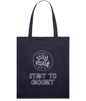 Navy Light Tote Bag - Stay positive crochet