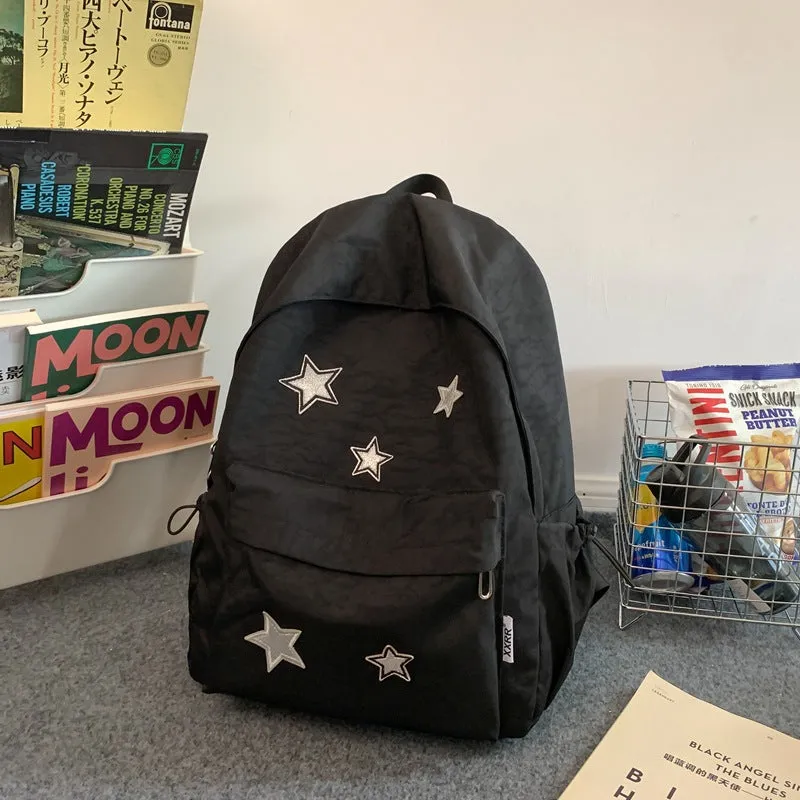 New Japanese Cute Girl Niche Five-Pointed Star Backpack Ins Versatile College Students Bag Female High School Backpack