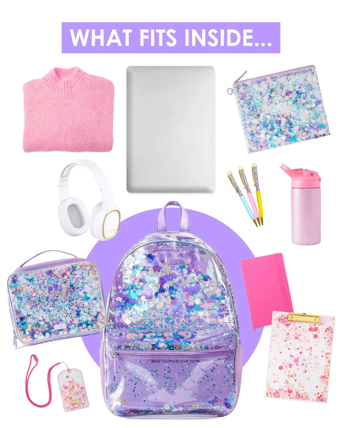 Party Like a Unicorn Confetti Backpack