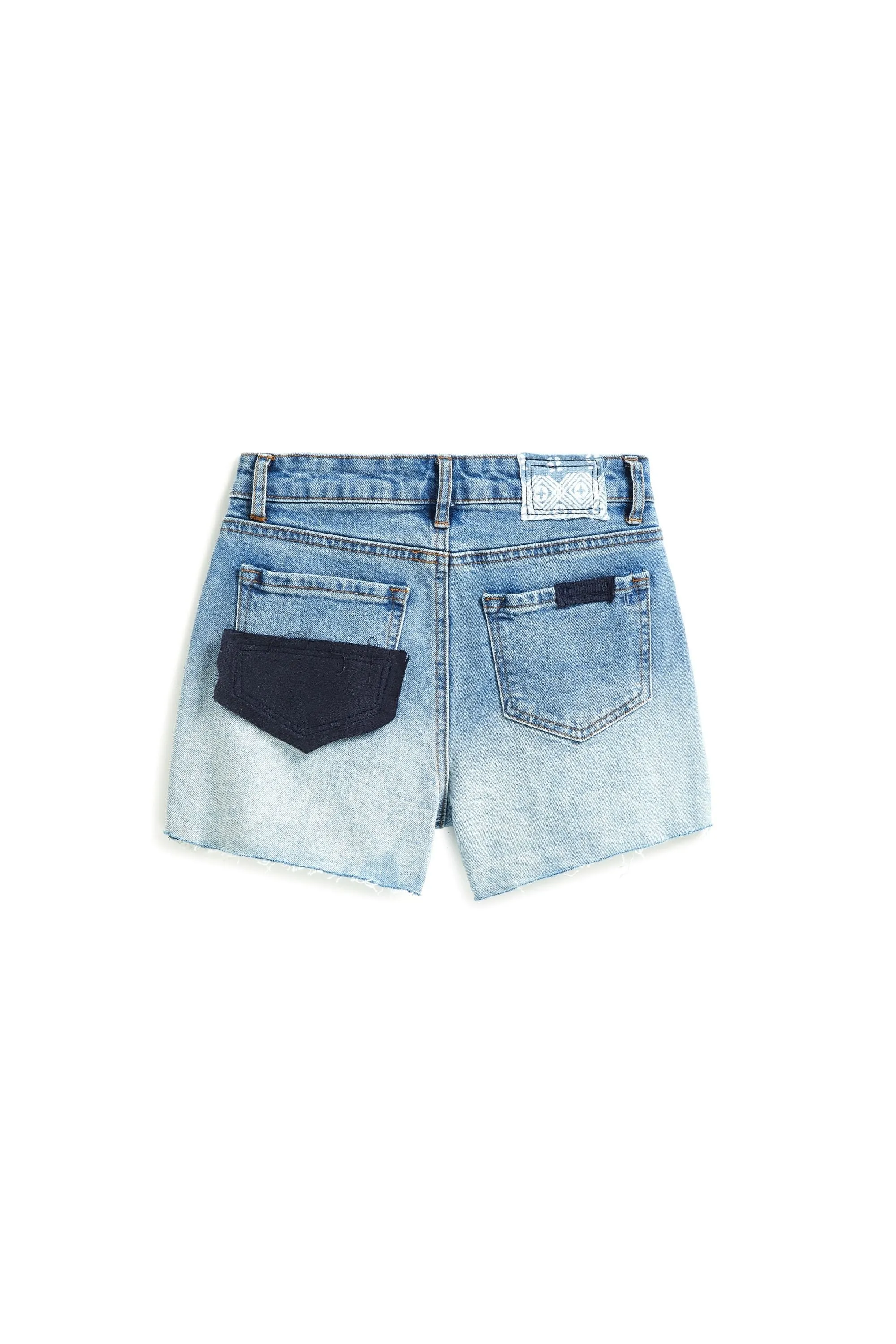 Patch Work Destructed High Shorts