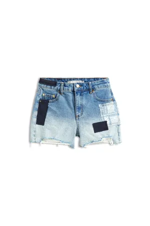 Patch Work Destructed High Shorts