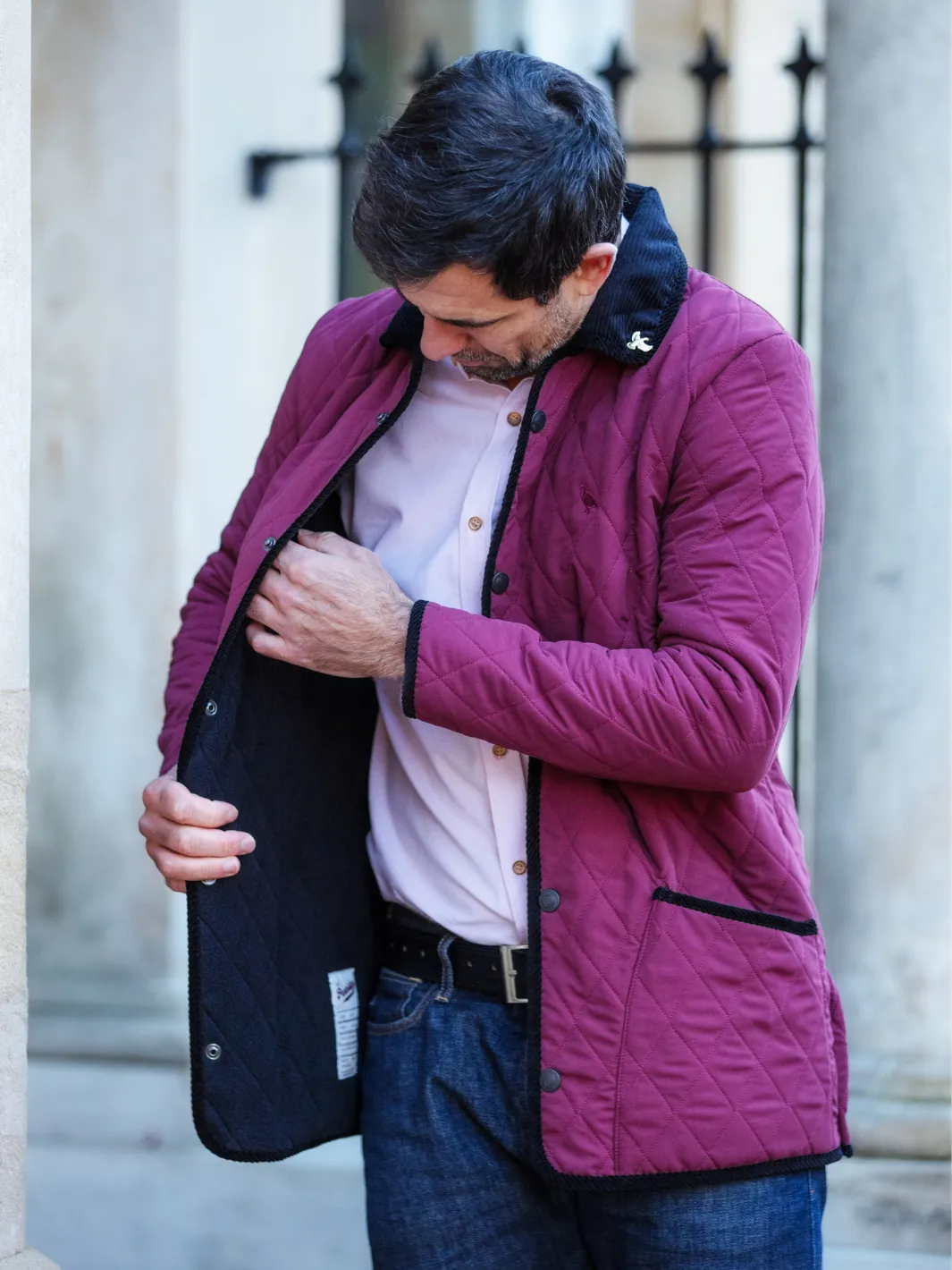 Rag Quilted Fleece Jacket - Burgundy